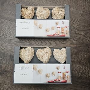 5ft Straw Heart Garland Set Of 2